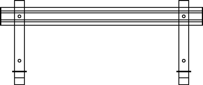 Orgaschiene z.Mont.am Schreibtisch graumeliert B1020xH365mm