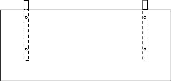 Akustik-Knieraumblende z.Mont.unter dem Schreibtisch graumeliert B1195xH500mm