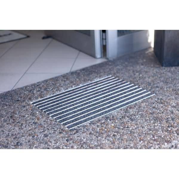 Schmutzfangmatte Eazycare Vilt grau 98,5x78,5cm aluminium