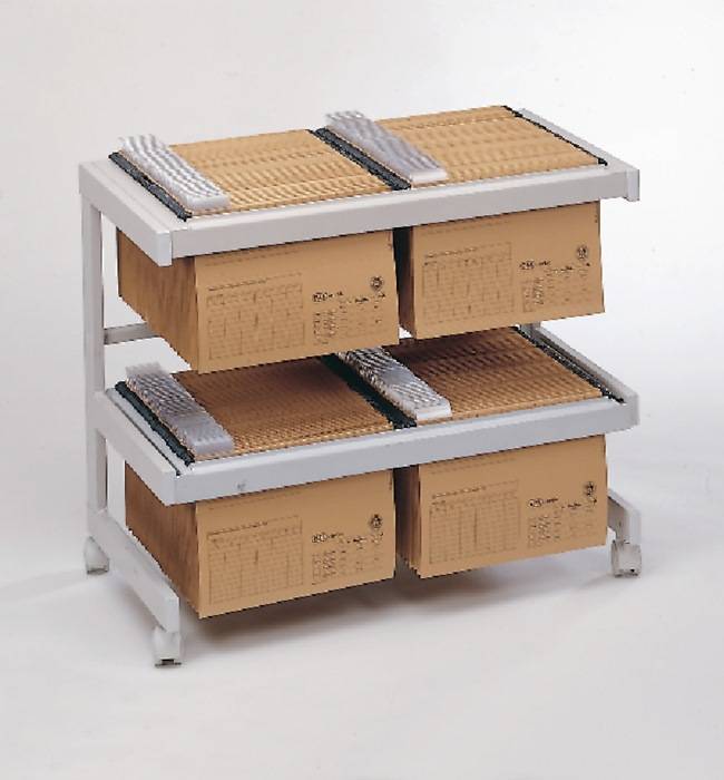 Hängeregistraturwagen H670xB810xT430mm lichtgrau/ 2 Hängerahmen