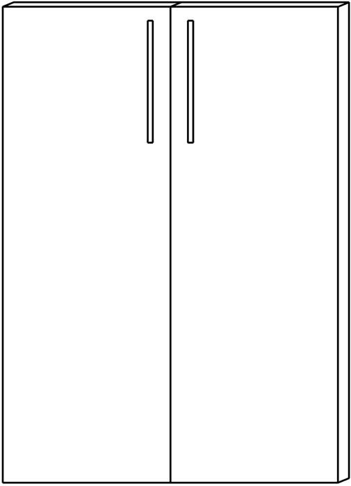 Flügeltür Pro-B B.790mm 3 OH lichtgrau