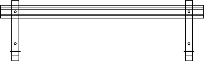 Orgaschiene z.Mont.am Schreibtisch graumeliert B1420xH365mm