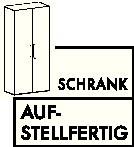 Schrank H1100xB800xT420mm weiß 3 OH 2 Türen Knaufgriff