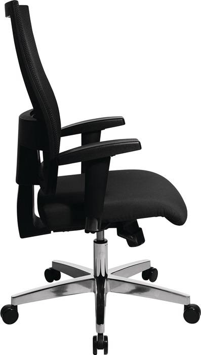 Bürodrehstuhl m.Punktsynchrontechnik schwarz/schwarz 450-550mm Trgf.110kg