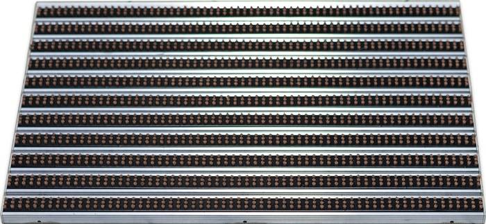 Aluprofilmatte braun Bürsten L385xB585mm