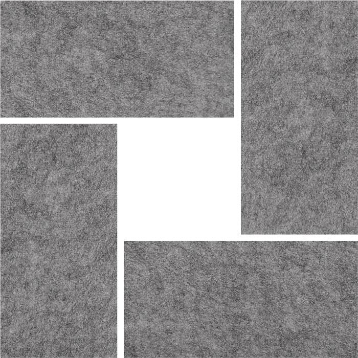 Akustik-Wandpaneele z.Mont.an der Wand graumeliert B650xH325mm