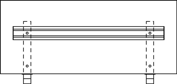 Akustikwand o.Rahmen,m.Orgaschiene graumeliert B1195xH500mm