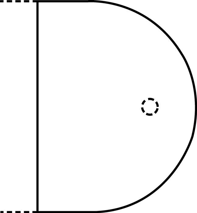 Anbautisch Belo H650-850xB600xT800mm halbrd.Eichedekor Stützfuß weißalu.