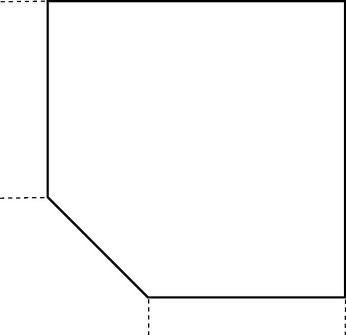 Trapezplatte Belo B1200xT1200mm Asteiche m.Stützfuß