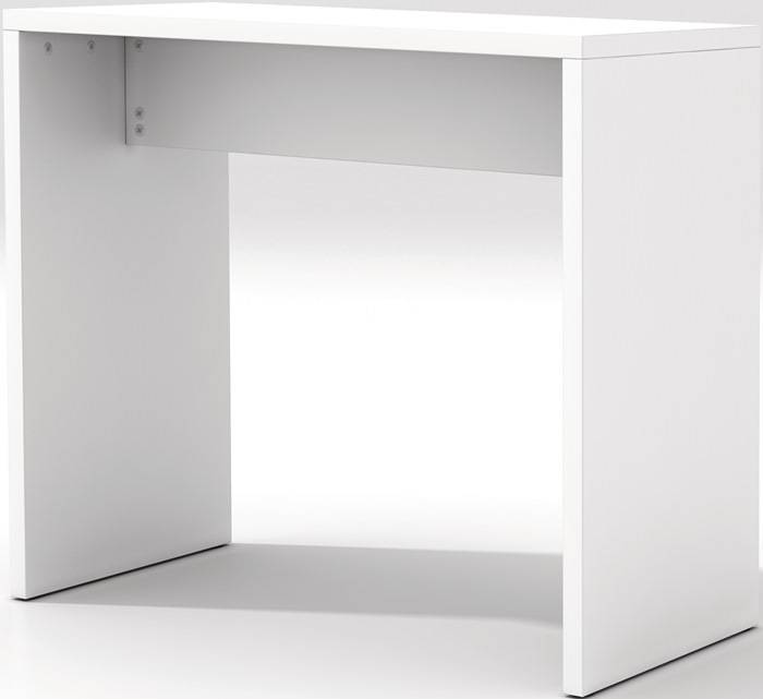 Stehtisch H1083xB1200xT650mm weiss zerlegt m.4 Kleiderhaken