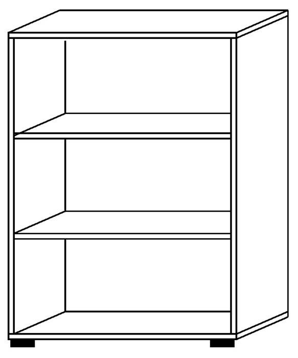 Regal Teda H1100xB800xT400mm weiß 3 OH