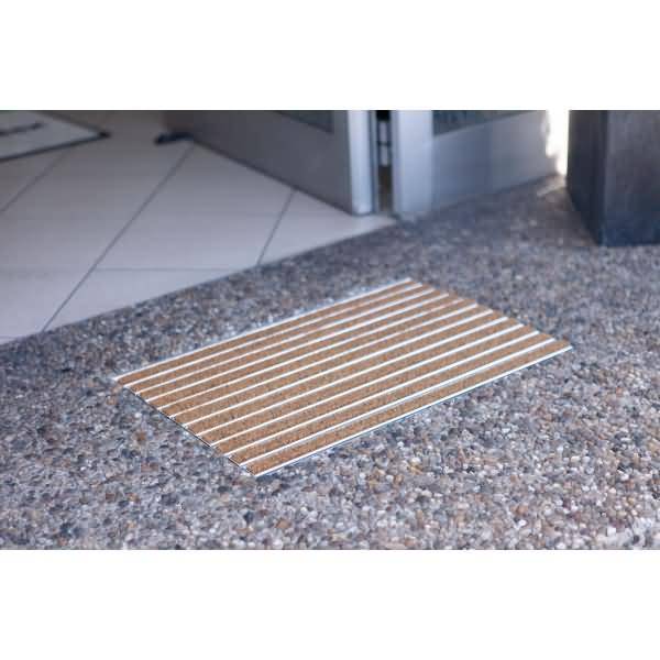 Schmutzfangmatte Eazycare Vilt beige 98,5x58,5cm aluminium