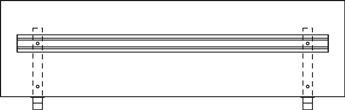 Akustikwand o.Rahmen,m.Orgaschiene graumeliert B1795xH500mm