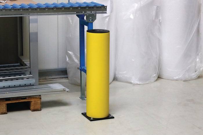Rammschutzpoller Rohr-Ø200xH750mm gelb z.Aufdübeln PE DANCOP