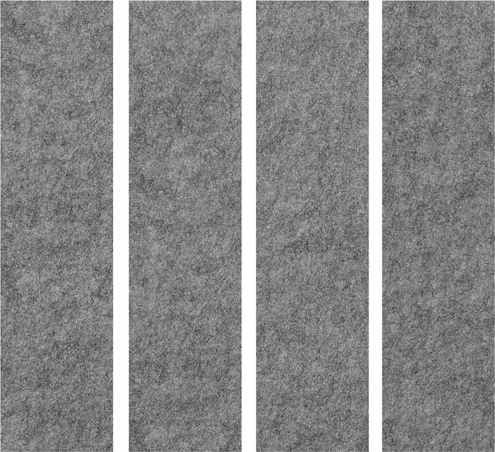 Akustik-Wandpaneele z.Mont.an der Wand graumeliert B1000xH250mm