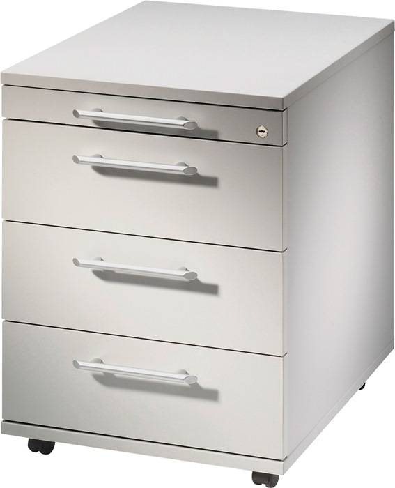 Rollcontainer Belo H590xB428xT580mm lichtgrau 3 Schubl.