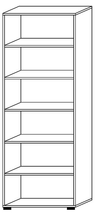 Regal Teda H2156xB800xT400mm Ahorndekor 6 OH
