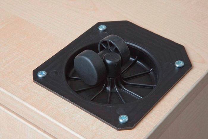 Rollcontainer H512xB428xT800mm Ahorndekor 3 Schubl.