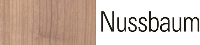 Rollcontainer H512xB428xT800mm Nussbaumdekor 3 Schubl.