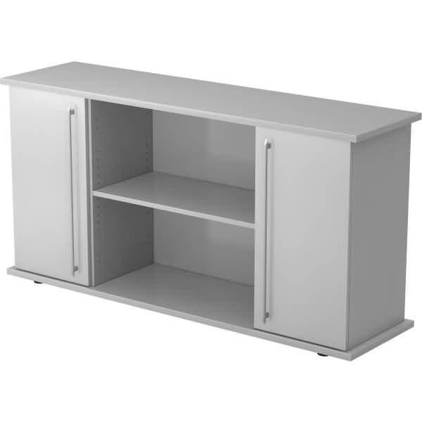 Sideboard SB 2OH 2 Türen BxTxH 166,1x44,8x84cm Griff RE Grau/Grau