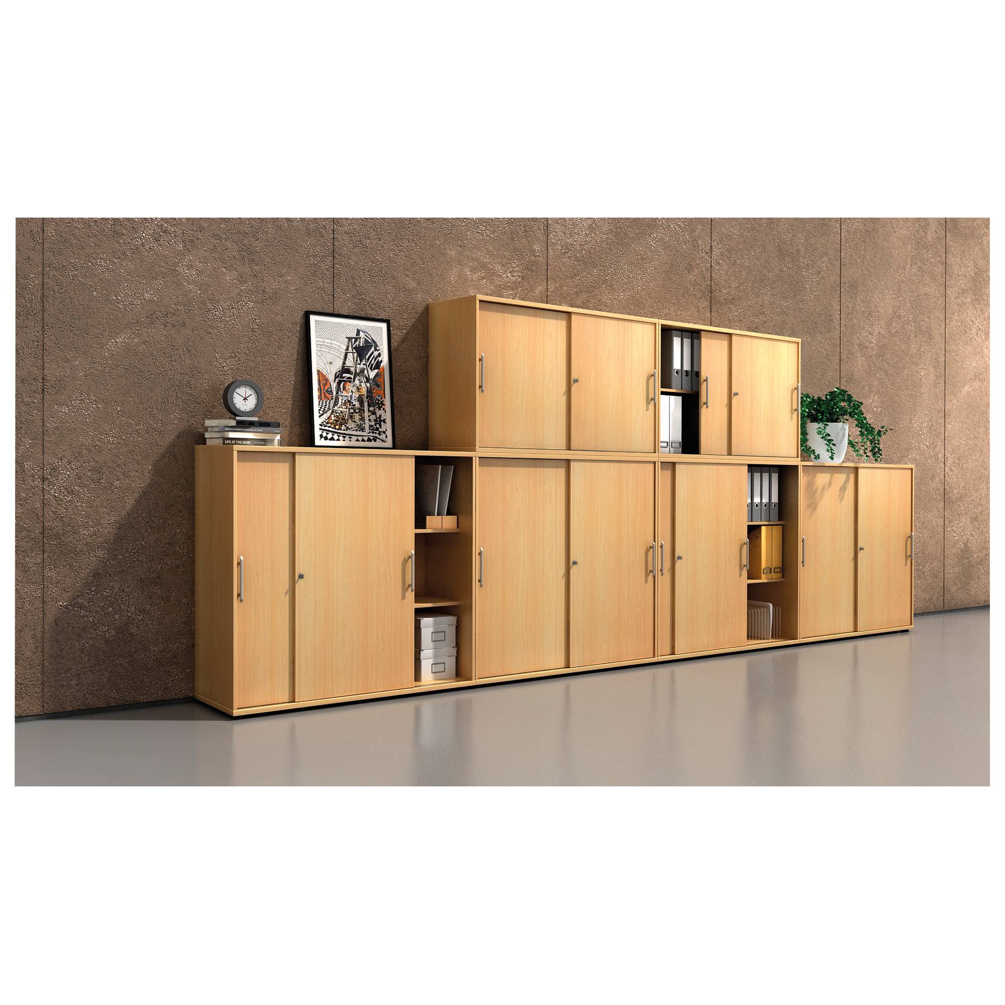 Hammerbacher Schiebetürenschrank V1753S/6/6/RE buche/buche