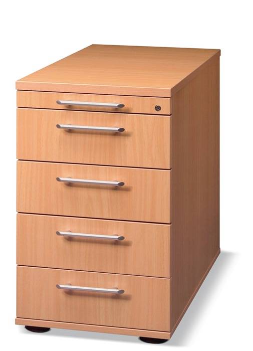 Standcontainer Belo H720-760xB428xT800mm Buchedekor 4 Schubalden HAMMERBACHER