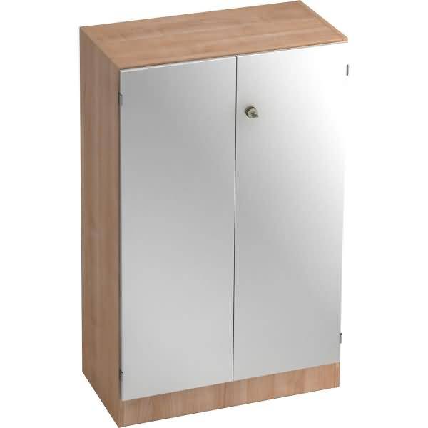 Schrank Solid 3OH BxTxH 80x42x127cm Griff SG Nussbaum/Silber