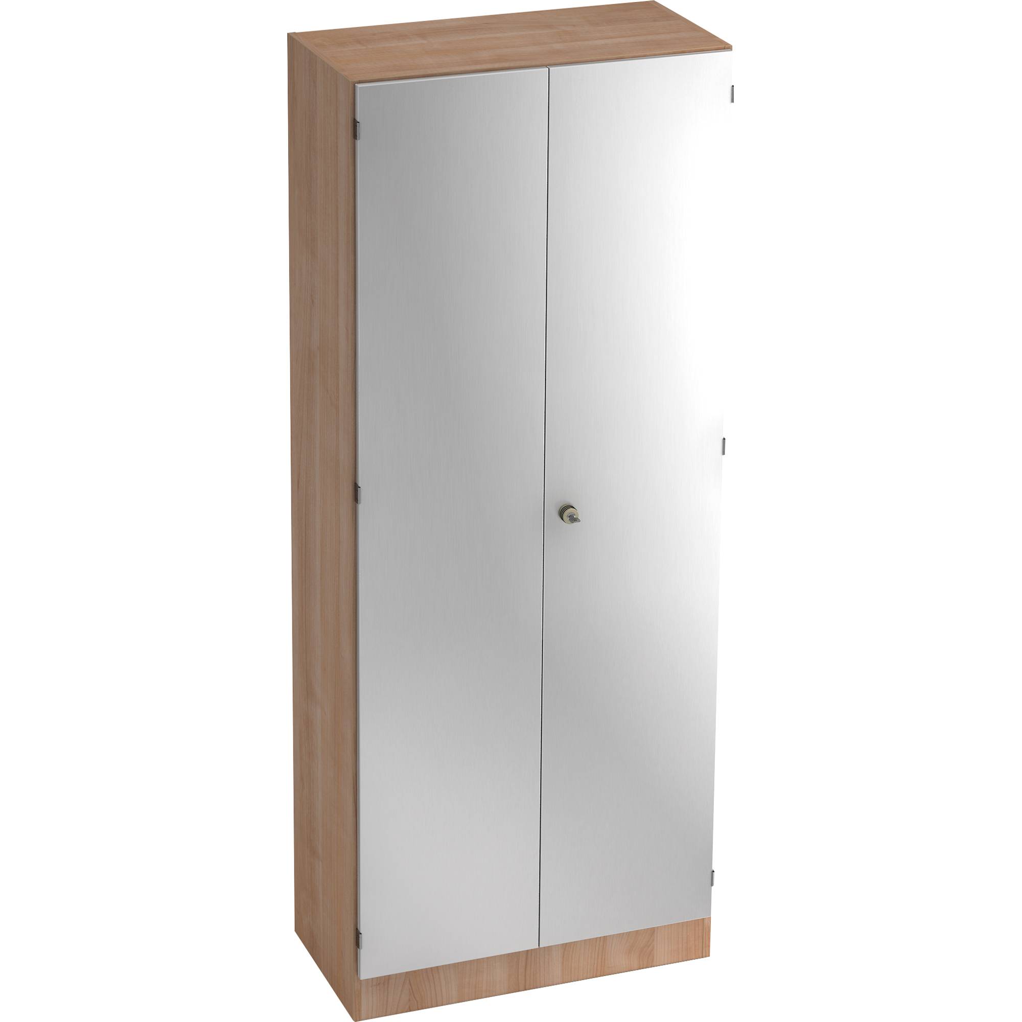 Schrank Solid 5 OH BxTxH 80x42x200,4cm Sockelblende Griff SG Nussbaum/Silber