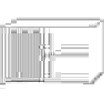 Rollladenschrank H748xB1200xT400mm weiß/silber Rolllade silber