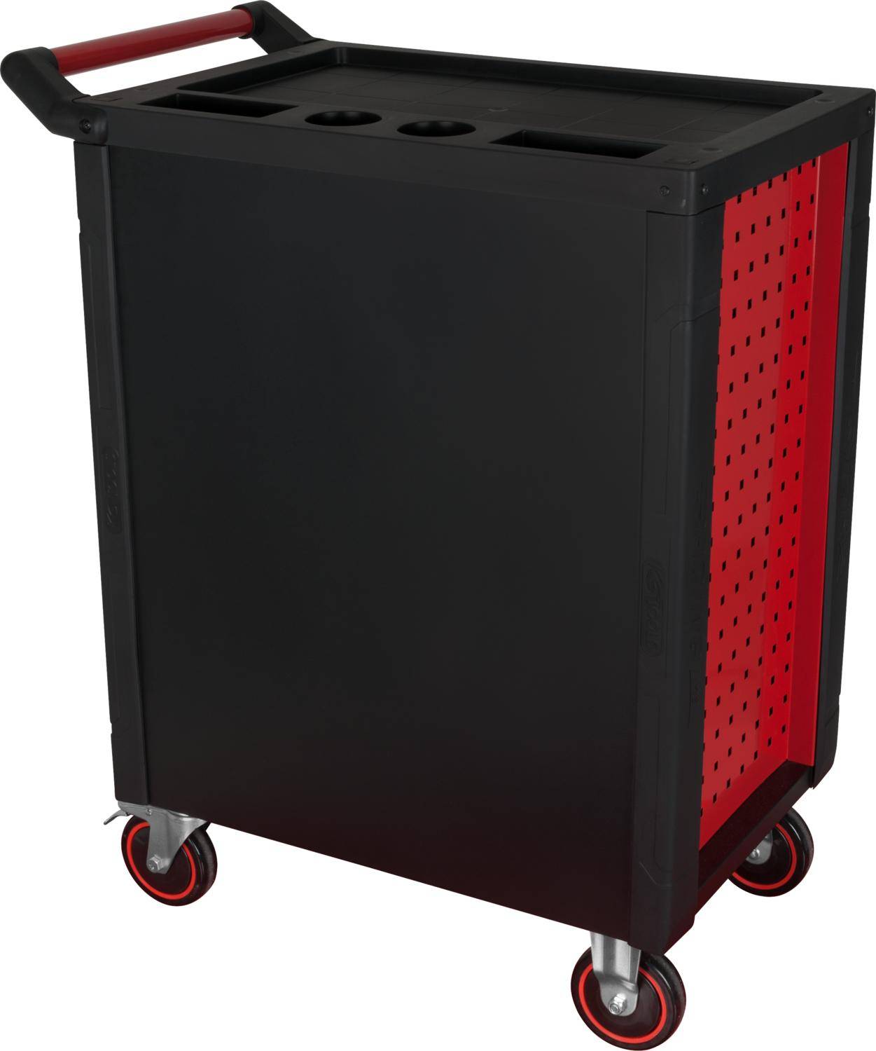 KS TOOLS RACINGline SCHWARZ/ROT Werkstattwagen mit 7 Schubladen