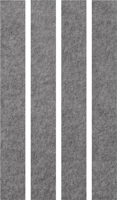 Akustik-Wandpaneele z.Mont.an der Wand graumeliert B2000xH250mm