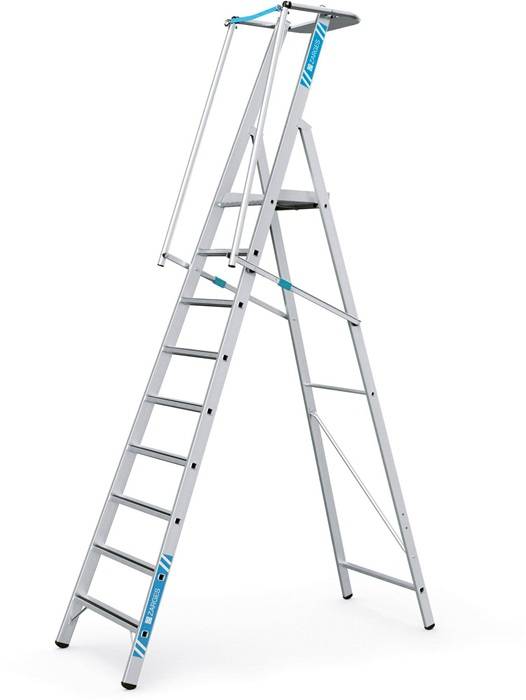 Stufenleiter ZAP Safemaster S 9Stufen L.3,33m Arbeits-H.4,34m G.20,4kg Zarges
