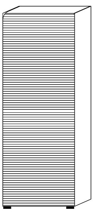 Rollladenschrank H2156xB800xT420mm weiß Rolllade silber