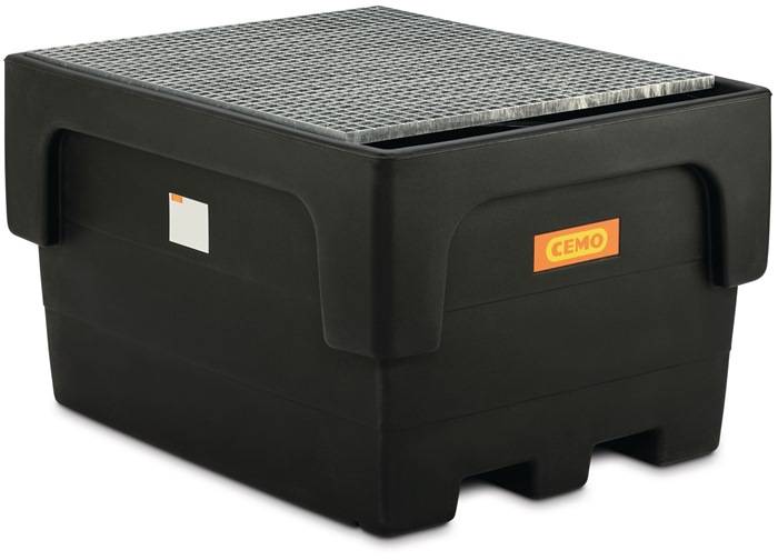 Auffangwanne 1100l L1460xB1170xH870mm PE m.Gitterrost CEMO