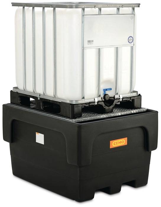 Auffangwanne 1100l L1460xB1170xH870mm PE m.Gitterrost CEMO