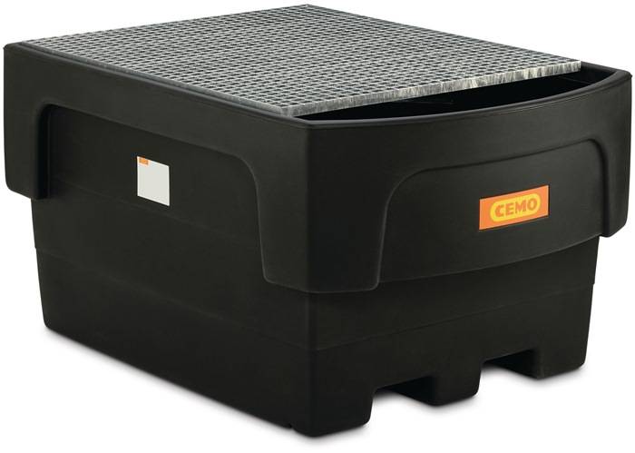Auffangwanne 1100l L1620xB1170xH870mm PE m.Gitterrost CEMO
