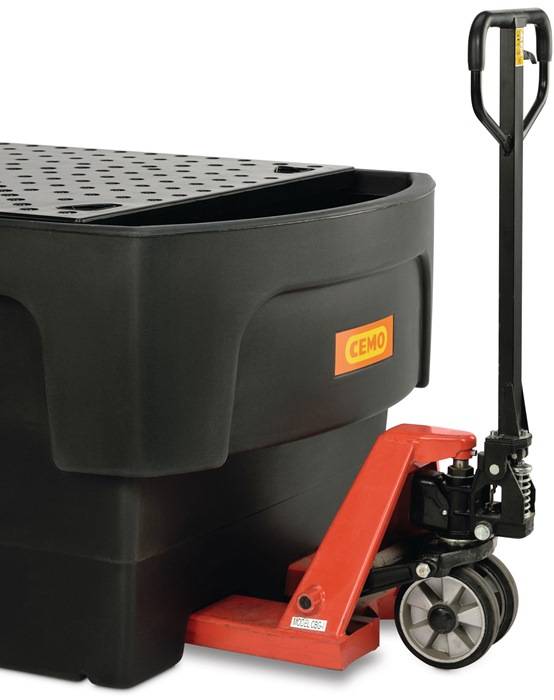 Auffangwanne 1100l L1620xB1170xH880mm PE m.PE-Stellfläche CEMO