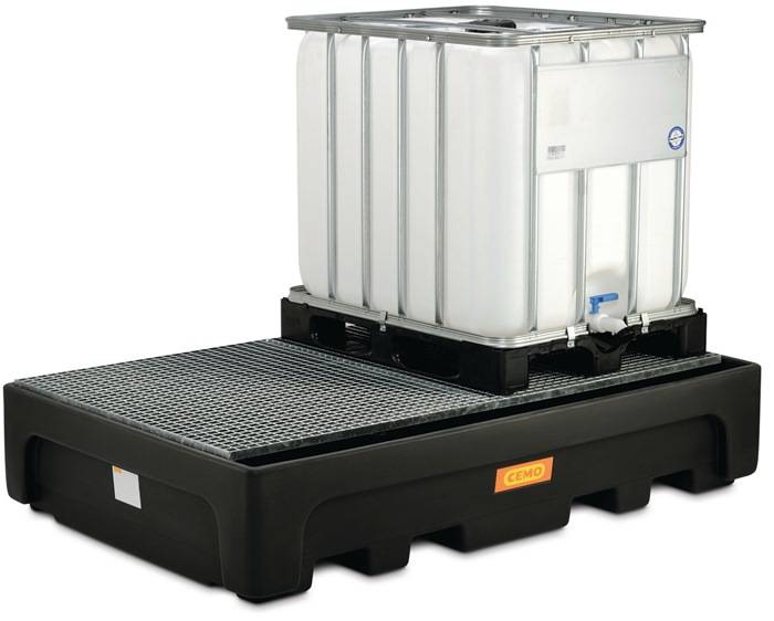 Auffangwanne 1100l L2230xB1460xH460mm PE m.Gitterrost CEMO