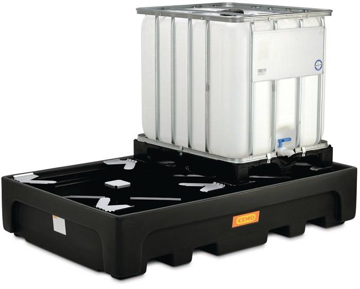 Auffangwanne 1100l L2230xB1460xH440mm PE m.Stützkreuz CEMO