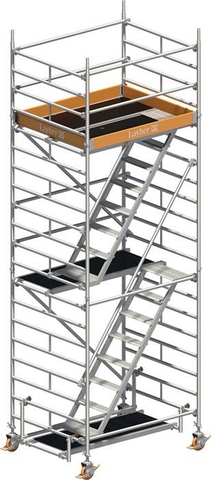 Fahrgerüst Uni Komfort P2 Arbeits-B1500xL1800mm Alu.Gerüsthöhe 5430mm 2 kN/m²