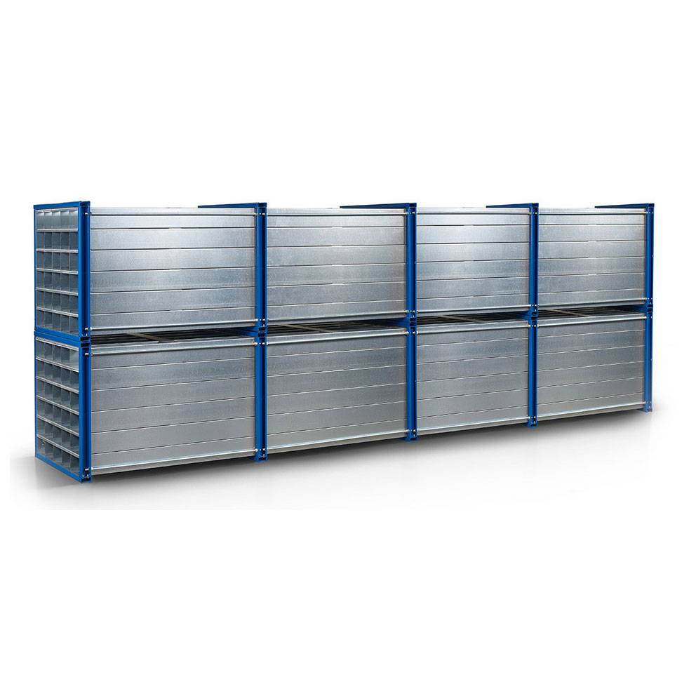 RR Industrietechnik Wabenregal RWR-64/6 6000x1000x1000mm mit 64 Fächern RAL 5010 Enzianblau