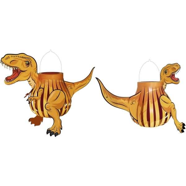 Laternen-Bastelset T-Rex inkl. LED-Licht