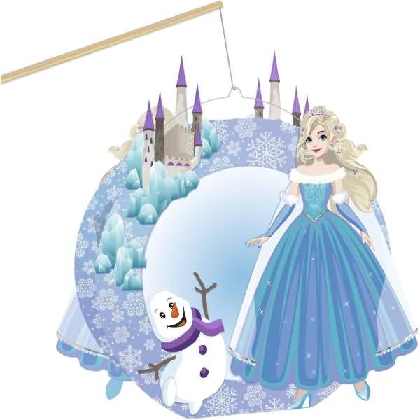 Laternen-Bastelset Eisprinzessin inkl. LED-Licht