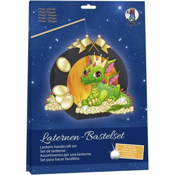 Laternen-Bastelset Drache inkl. LED-Licht