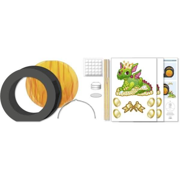 Laternen-Bastelset Drache inkl. LED-Licht