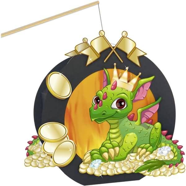Laternen-Bastelset Drache inkl. LED-Licht