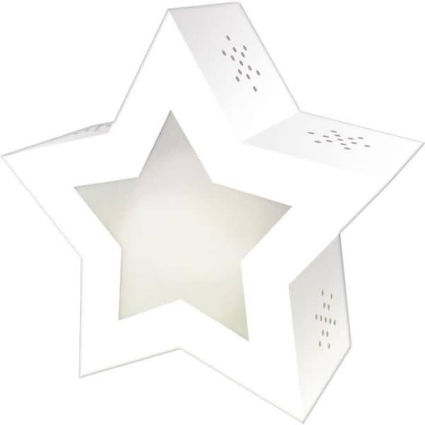 Laternen-Bastelset Twinkle Star 300g/qm 19,3x18,3x8cm weiß