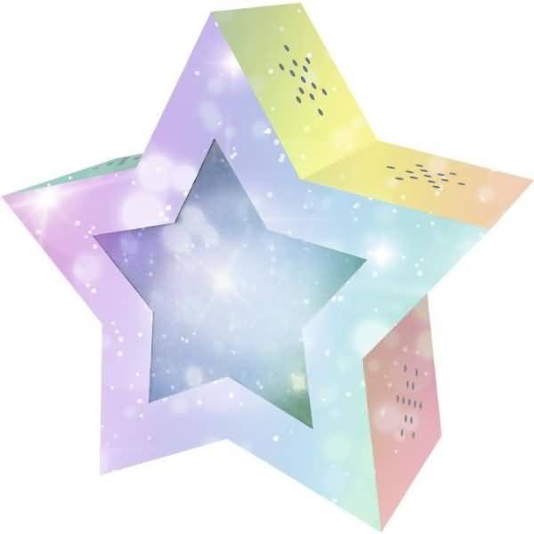 Laternen-Bastelset Twinkle Star 300g/qm 19,3x18,3x8cm blau