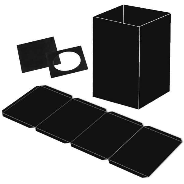 Laternen-Bastelset Blanko 300g/qm 14x20cm schwarz