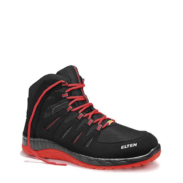 Sicherheitsschnürstiefel MADDOX black-red Mid ESD S3S, Gr. 44